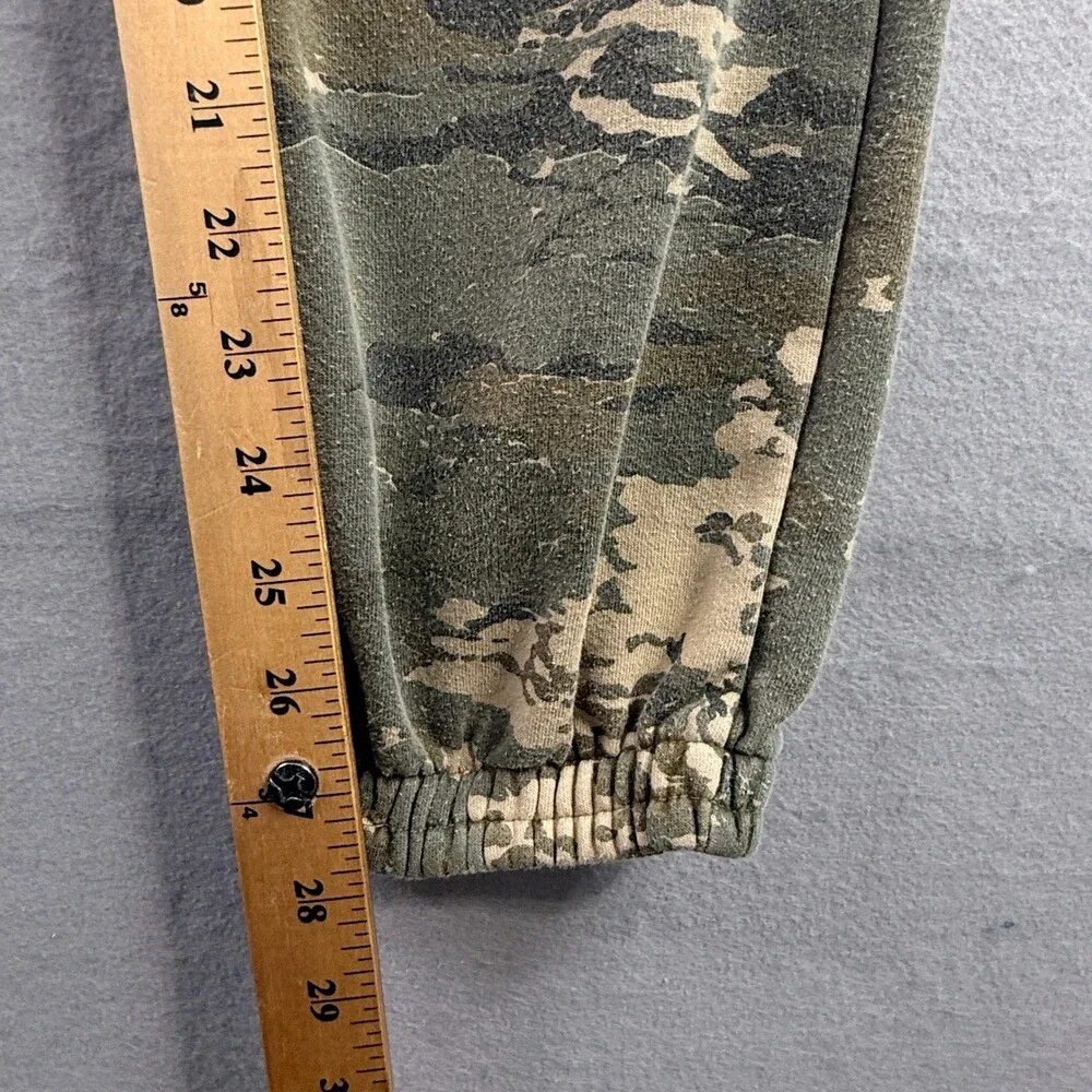 The North Face Mens Small Camo Fleece Joggers Green Camouflage Sweatpants